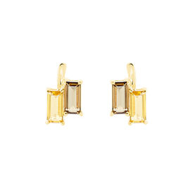 Damen Ohrstecker Silber 925 Vergoldet Citrin Quarz - Ohrstecker Damen | OROVIVO