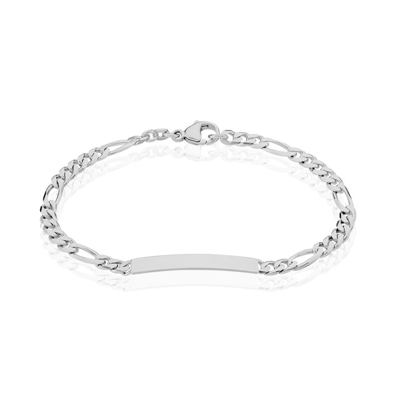 Unisex Id Armband Figarokette Silber 925 - Armbänder mit Gravur Unisex | OROVIVO