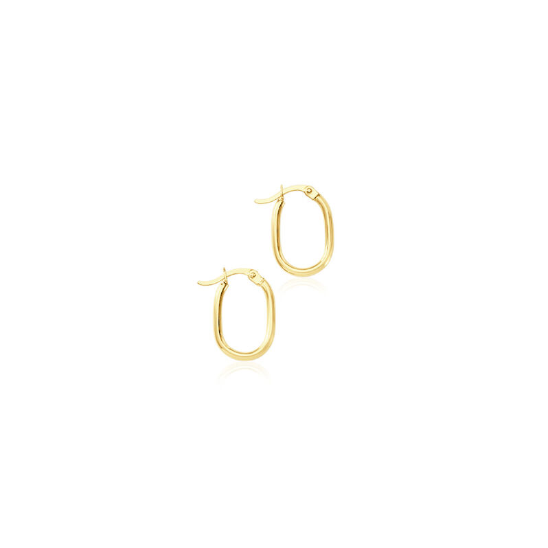 Damen Creolen Gold 375 Oval 18,4cm - Creolen Damen | OROVIVO