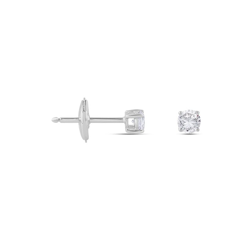Damen Ohrstecker Weißgold 750 synthetischer Diamant 0,31ct Symphonie  - Ohrstecker Damen | OROVIVO