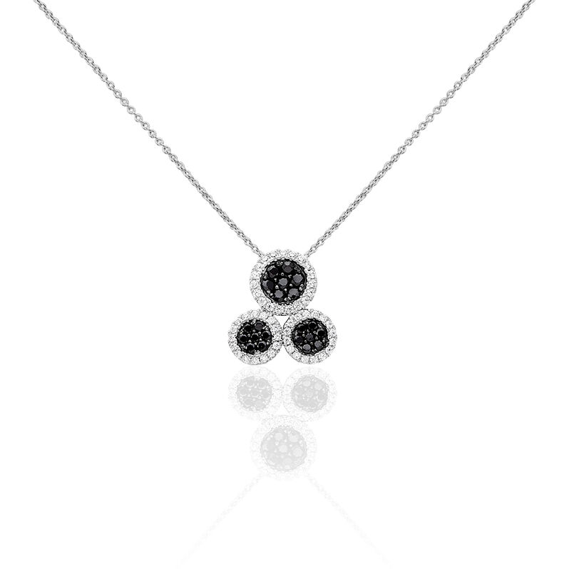 Damen Halskette Silber 925 Zirkonia Schwarz - Halsketten Damen | OROVIVO