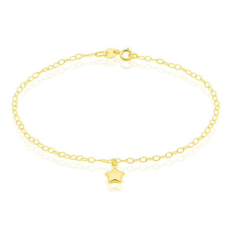 Bracciale in oro giallo con ciondolo Stella - Spannringe Kinder | OROVIVO