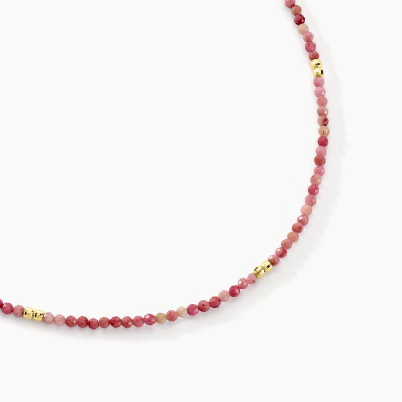 Collier Aria Argent Jaune Rhodonite - Spannringe Damen | OROVIVO