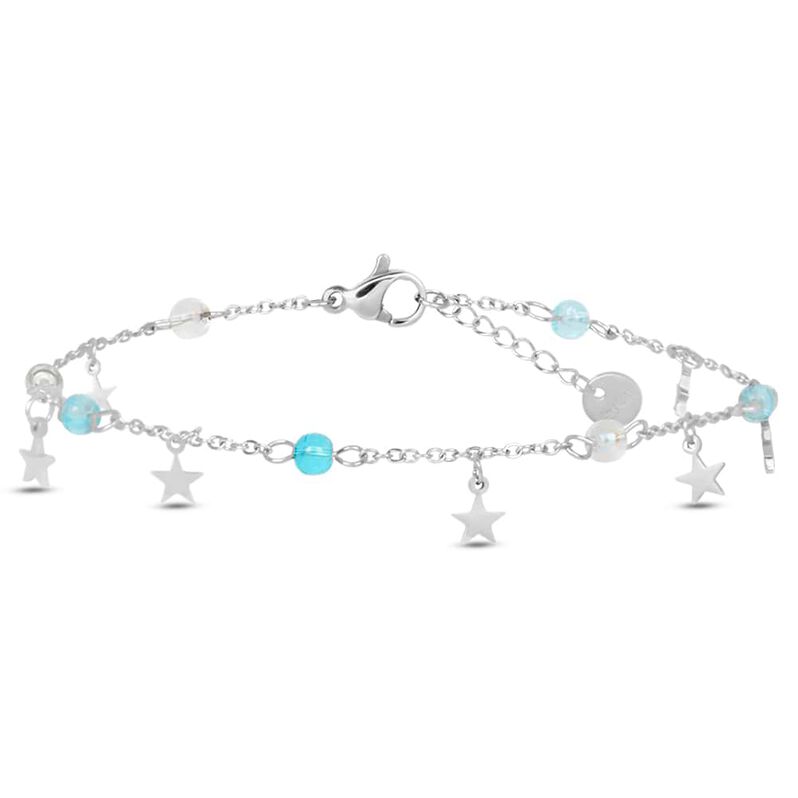 Cavigliera Summer Collection Acciaio Azzurro - Spannringe Damen | OROVIVO
