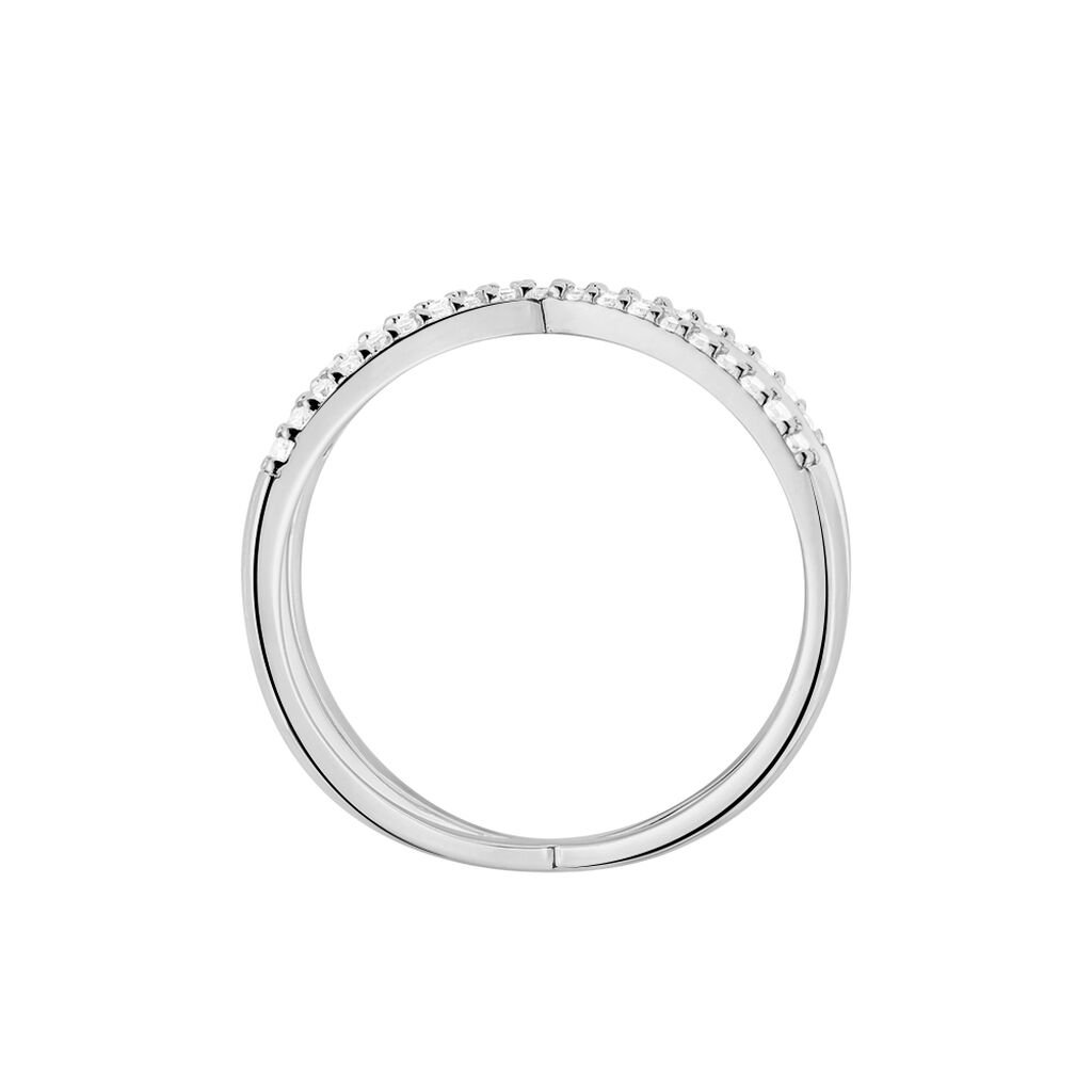TINY TREASURES Damen Ring Silber 925 Zirkonia Wei&szlig; 0,66 ct