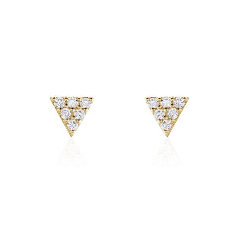 Damen Ohrstecker Gold 375 Zirkonia Dreieck - Ohrstecker Damen | OROVIVO