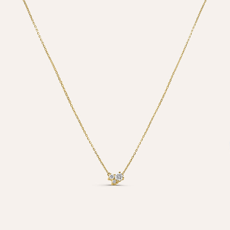 Collana Diamade Glam Oro Giallo Diamante Lab-Grown - Spannringe Damen | OROVIVO