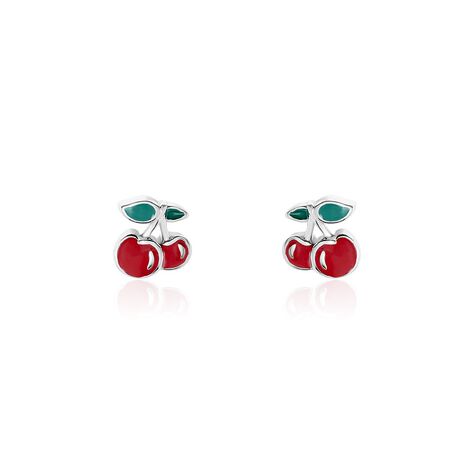 Kinder Ohrstecker Silber 925 Kirsche Cagla - Ohrstecker Kinder | OROVIVO