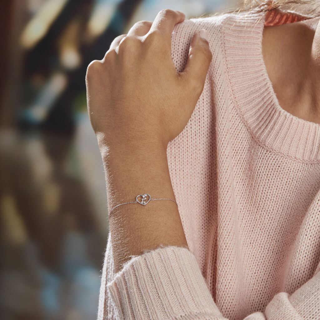 Bracelet Or Weiss Modana Coeur Diamant - Spannringe Damen | OROVIVO