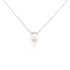 RITEJ Damen Collier Silber 925 Synthetische Perle Wei&szlig; 1,2 ct B 1,2 mm