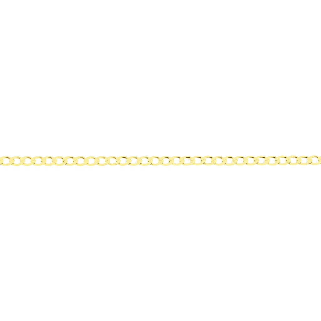 Unisex Panzerkette Facettiert Gold 375  - Halsketten Unisex | OROVIVO