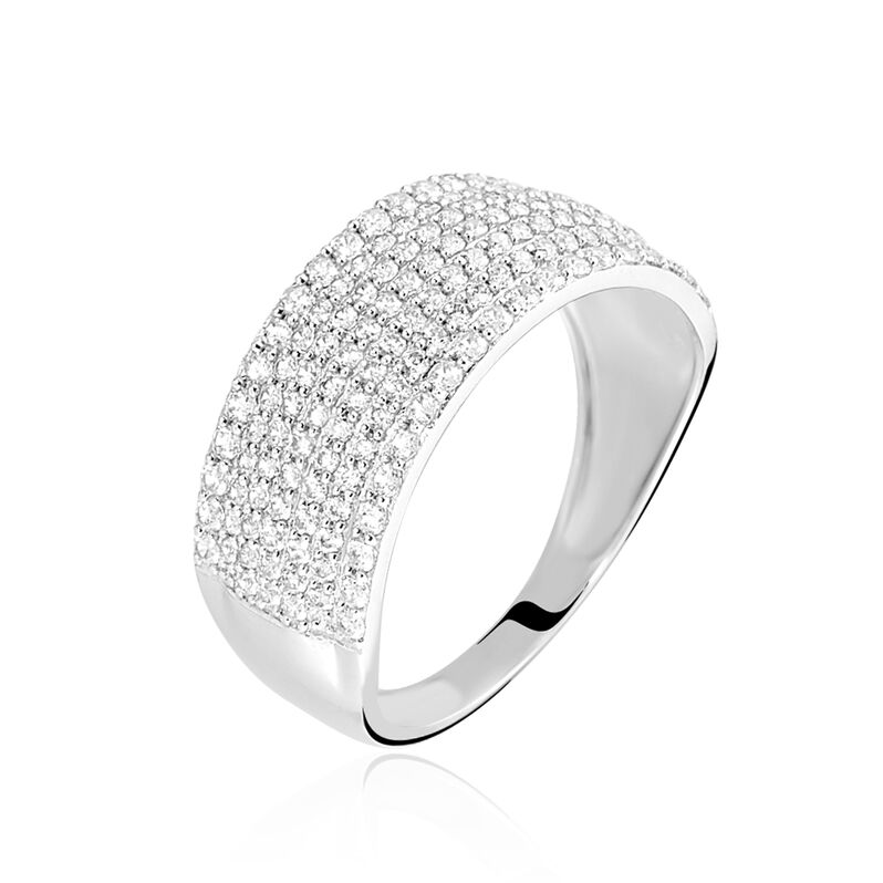 Bague Ritage Or Blanc Oxyde De Zirconium - Spannringe Damen | OROVIVO