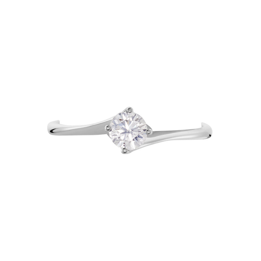 Damen Ring Weißgold 750 Diamant 0,42ct Firmamenti  - Solitärringe Damen | OROVIVO