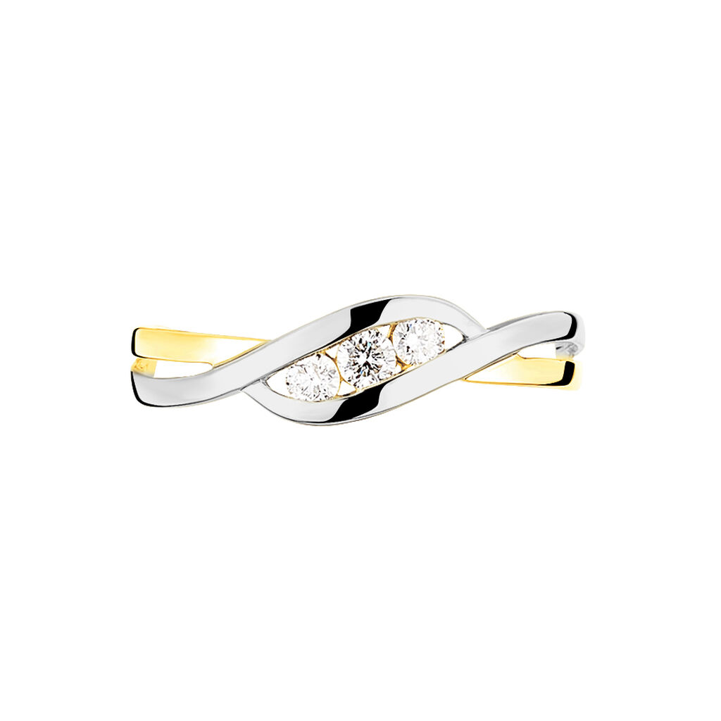 Bague Callie Or Bicolore Diamant - Spannringe Damen | OROVIVO