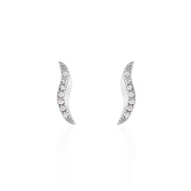 Damen Ohrstecker Weißgold 375 Diamant 0,1ct  - Ohrstecker Damen | OROVIVO