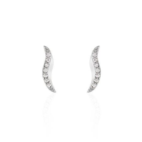 Damen Ohrstecker Weißgold 375 Diamant 0,1ct  - Ohrstecker Damen | OROVIVO