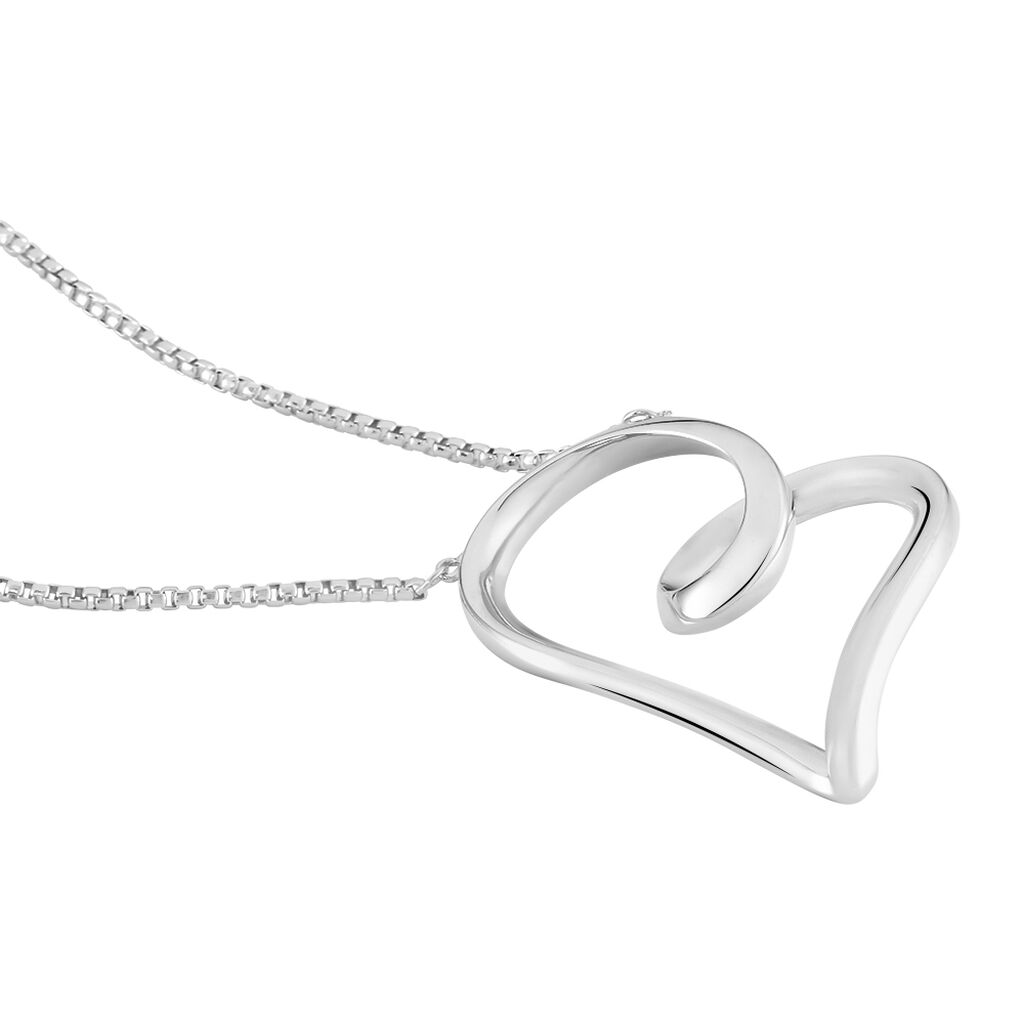 Damen Halskette Silber 925 rhodiniert Herz - Halsketten Damen | OROVIVO