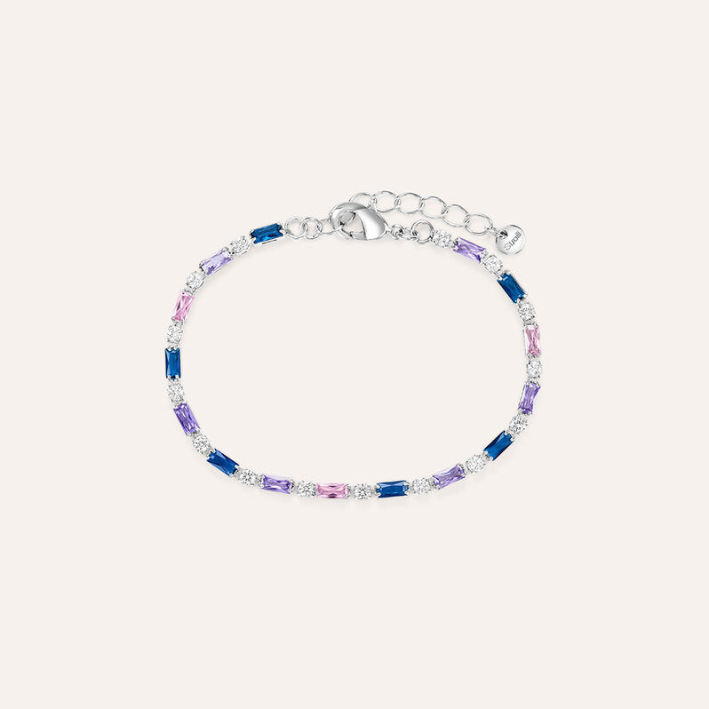 Bracciale Tennis Romantic Shine Ottone Bianco Cristallo - Spannringe Damen | OROVIVO