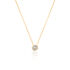 ALLYSON Damen Collier Gold Bicolor Gelb/Silber 585 (14 Karat) Diamant Wei&szlig; 0,040 ct Rosette
