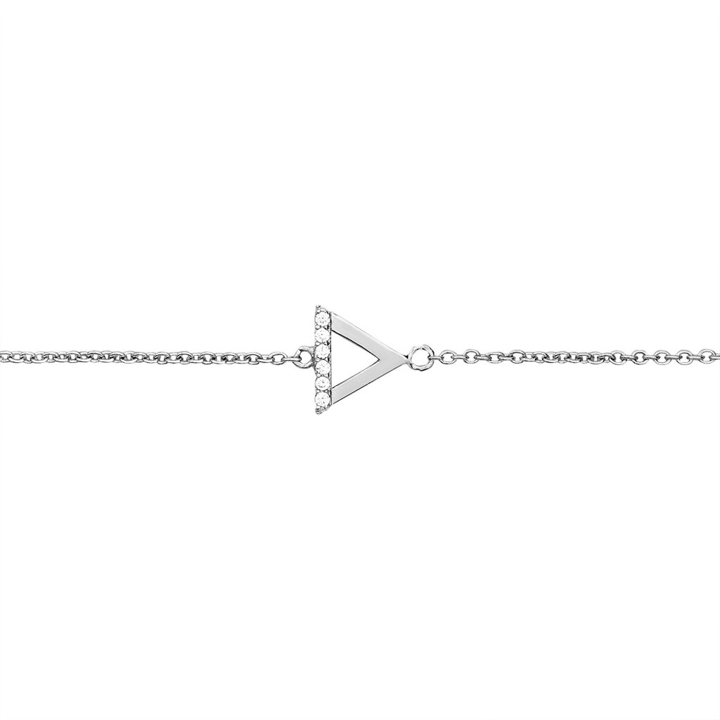 Damen Armband Silber 925 Zirkonia Dreieck Lorena - Armbänder mit Anhänger Damen | OROVIVO