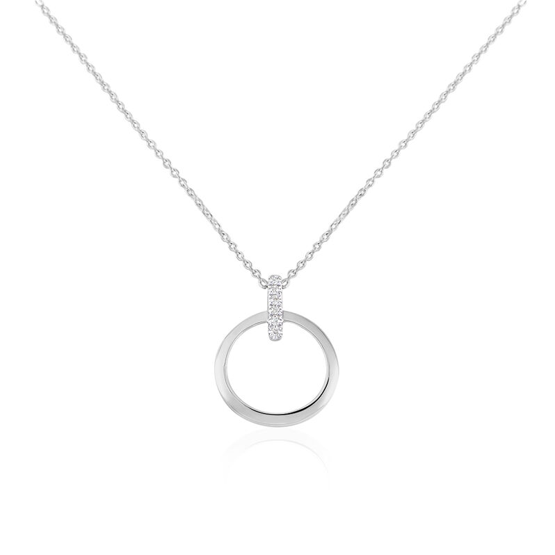 Collier Or Weiss Melissande Cercle Et Barrette Diamant - Spannringe Damen | OROVIVO