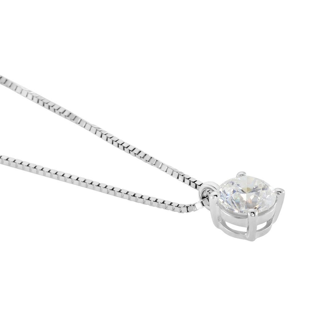 Damen Collier Weißgold 750 Diamant 0,42ct Firenze - Halsketten Damen | OROVIVO
