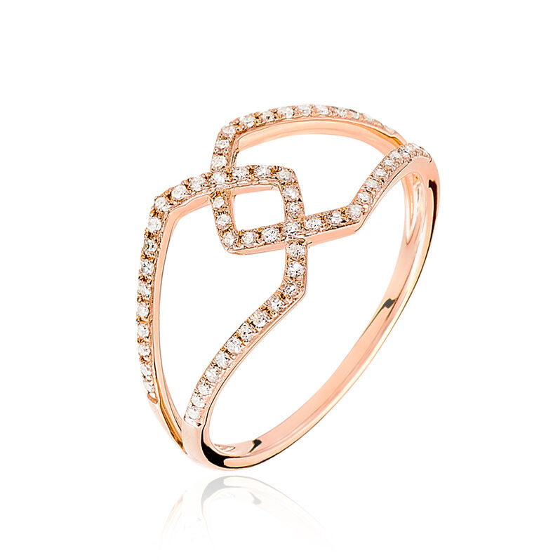 Bague Lisa Or Rose Diamant - Spannringe Damen | OROVIVO