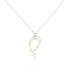 Damen Collier Gold Bicolor 375 (9 Karat) Diamant Wei&szlig; 0,01 ct Halbkreis