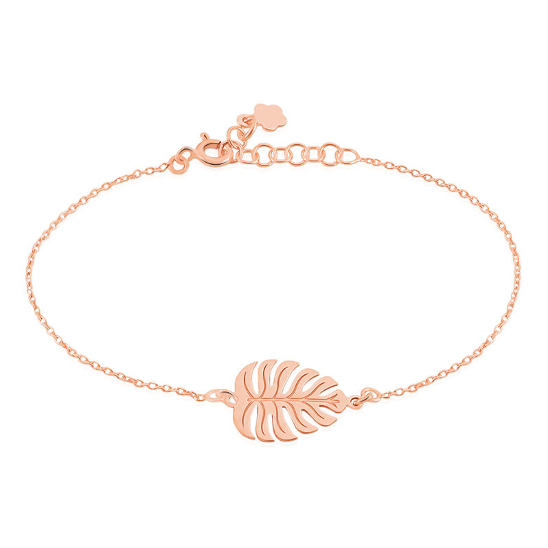 Bracelet Argent Rose Zoelle Feuille Trop - Spannringe Damen | OROVIVO