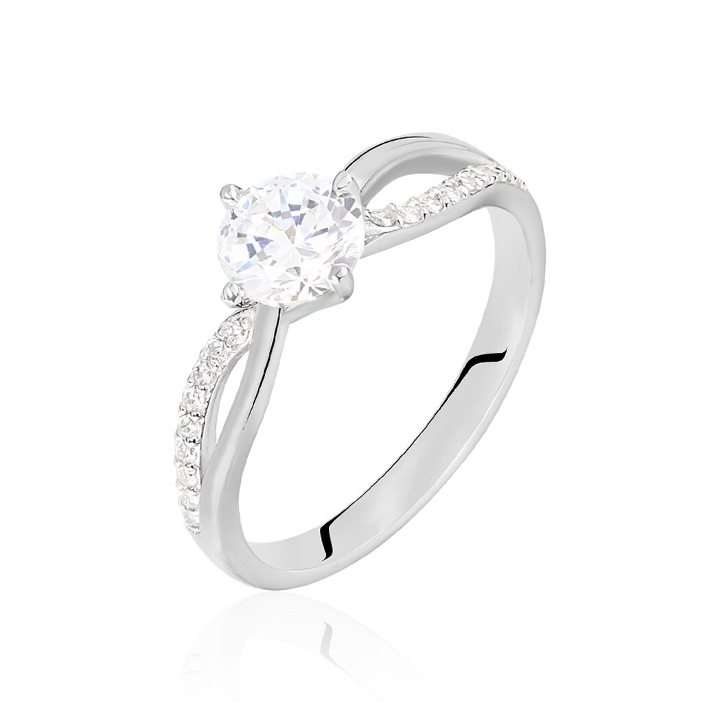 Damen Ring Silber 925 Zirkonia Essie 1  - Verlobungsringe Damen | OROVIVO