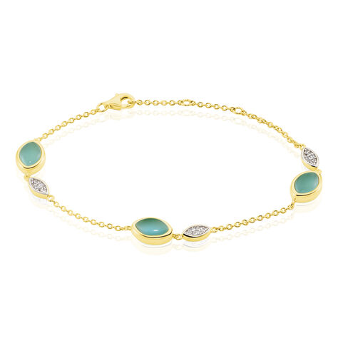Damenarmband Silber 925 Vergoldet Glas Zirkonia  - Armbänder mit Anhänger Damen | OROVIVO