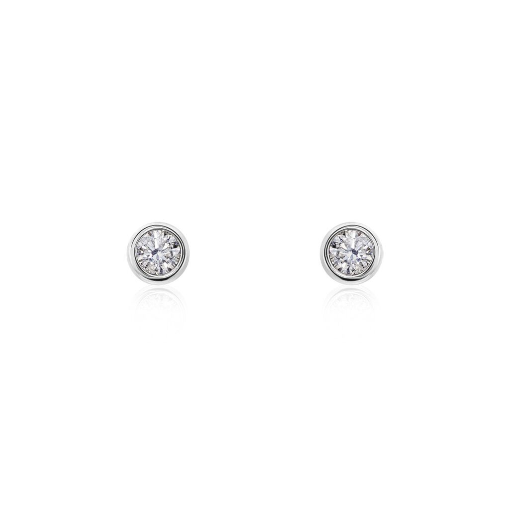 Damen Ohrstecker Weißgold 375 Diamant 0,1ct Ofelia  - Ohrstecker Damen | OROVIVO