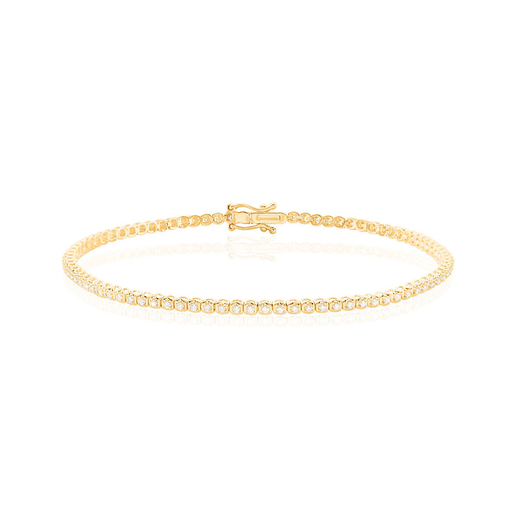 ZHURI Damen Armband Gold 585 (14 Karat) Diamant Wei&szlig; 0,5 ct