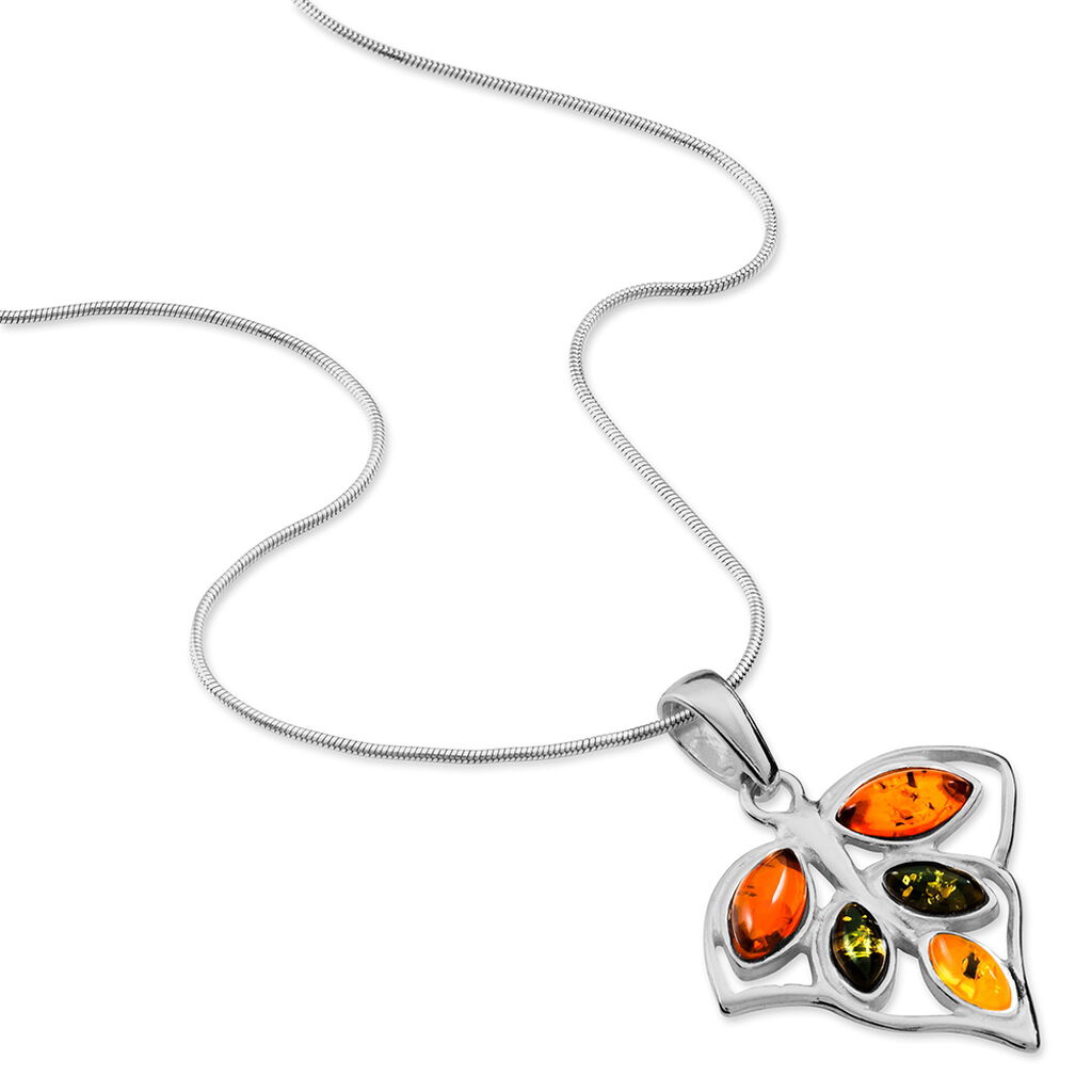 Collier Argent Et Ambre  - Spannringe Damen | OROVIVO