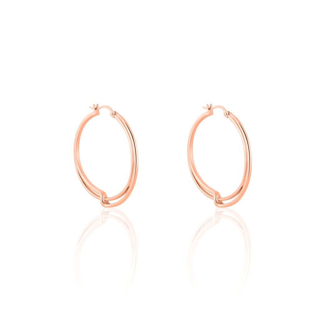 Damen Creolen Edelstahl Rosé Vergoldet  - Creolen Damen | OROVIVO