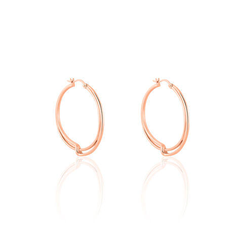 Damen Creolen Edelstahl Rosé Vergoldet  - Creolen Damen | OROVIVO