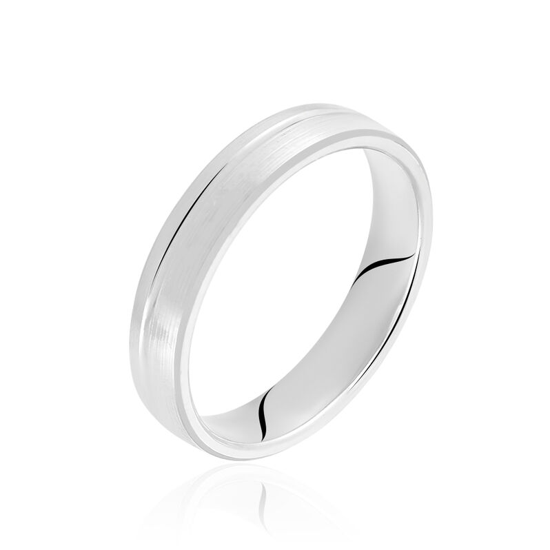 Alliance Gaedig Ruban Plat Or Blanc - Spannringe Familie | OROVIVO