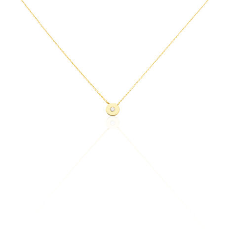Damen Collier Gold 375 Diamant 0,05ct Kreis Tina - Halsketten Damen | OROVIVO
