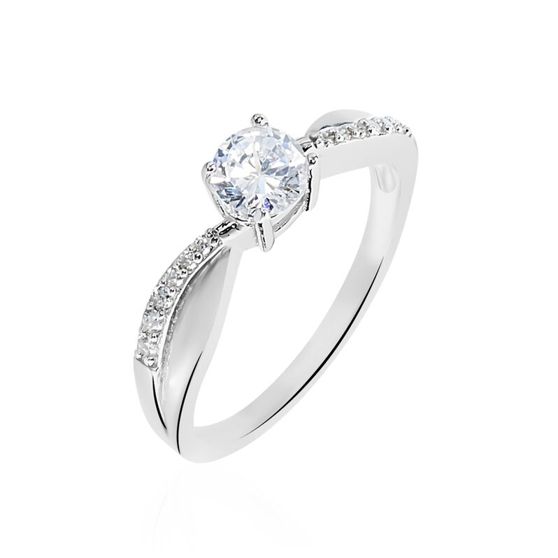 Bague Elisa-marie Argent Blanc Oxyde De Zirconium - Spannringe Damen | OROVIVO