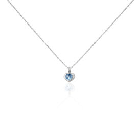 Damen Halskette Silber 925 Topas Zirkonia Herz - Herzketten Damen | OROVIVO