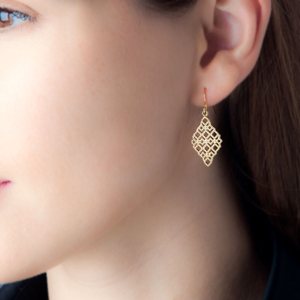 Boucles D'oreilles Pendantes Plaqué Or  - Spannringe Damen | OROVIVO
