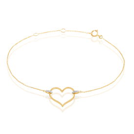 Damenarmband Gold 375 Diamant 0,018ct Herz - Armbänder Damen | OROVIVO