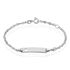 Kinder Id Armband mit Gravur Singapurkette Silber 925 Herz - ID-Armbänder Kinder | OROVIVO