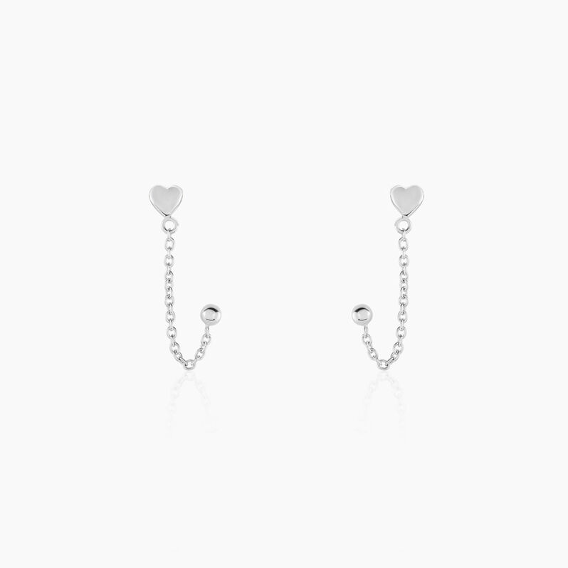 Boucles D'oreilles Pendantes Honor Argent Weiss - Spannringe Damen | OROVIVO