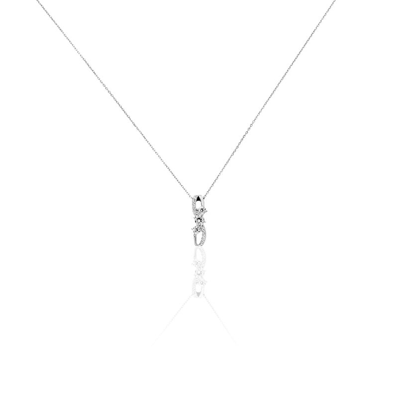 Collier Or Blanc Oxyde De Zirconium - Spannringe Damen | OROVIVO