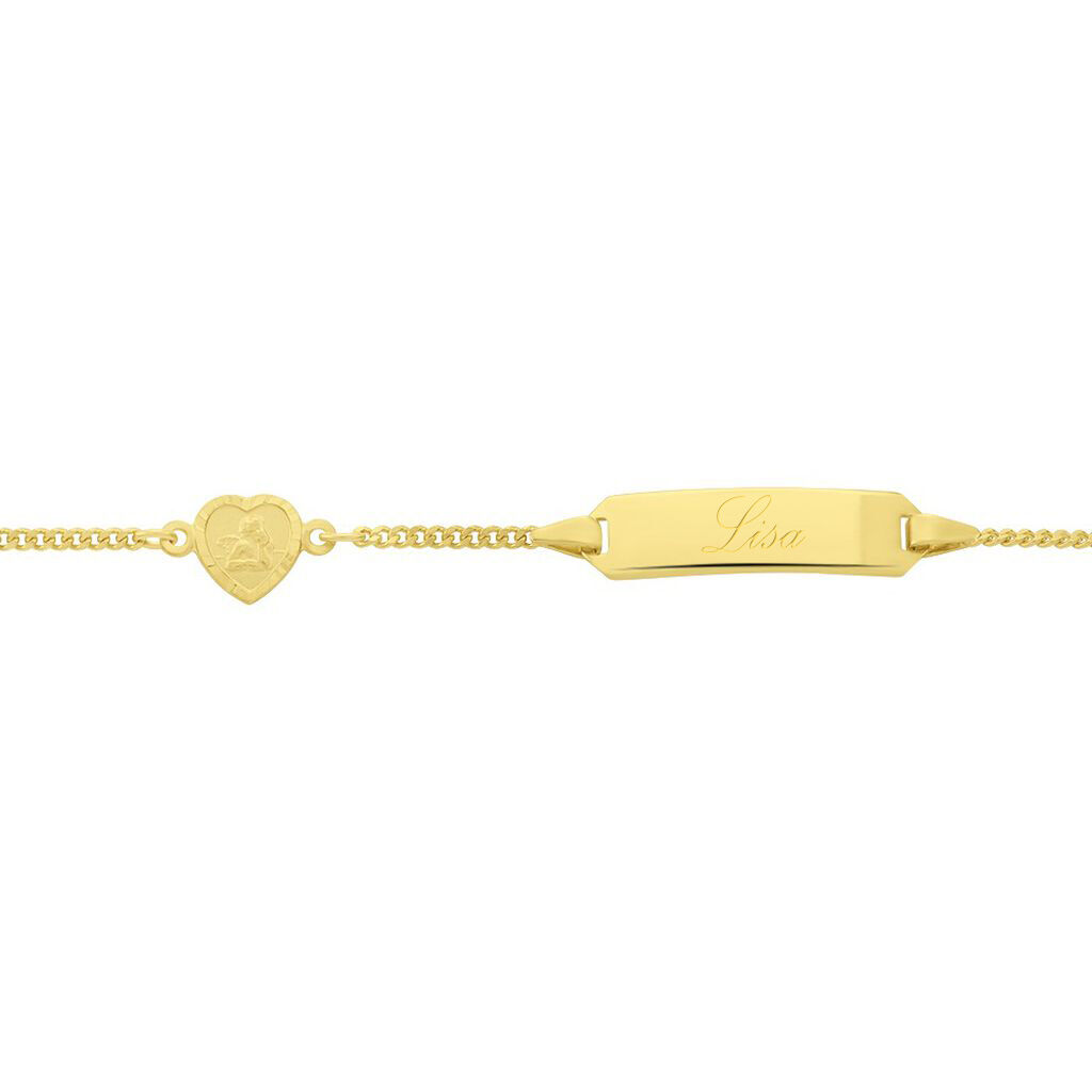 Kinder Id Armband Gold 375 Schutzengel - Armbänder mit Gravur Kinder | OROVIVO