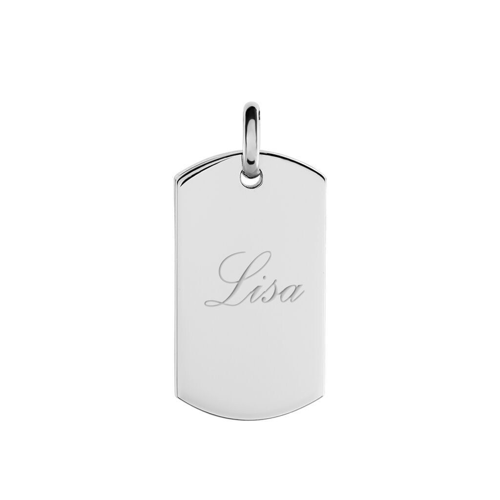 Kettenanhänger mit Gravur Silber 925 Dog Tag Marcel - Anhänger mit Gravur Unisex | OROVIVO