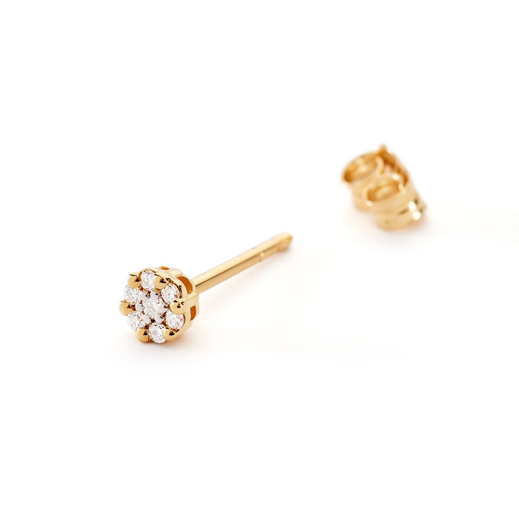 ALORA Damen Ohrstecker Gold 585 (14 Karat) Diamant Weiß 0,04 ct - Ohrstecker Damen | OROVIVO