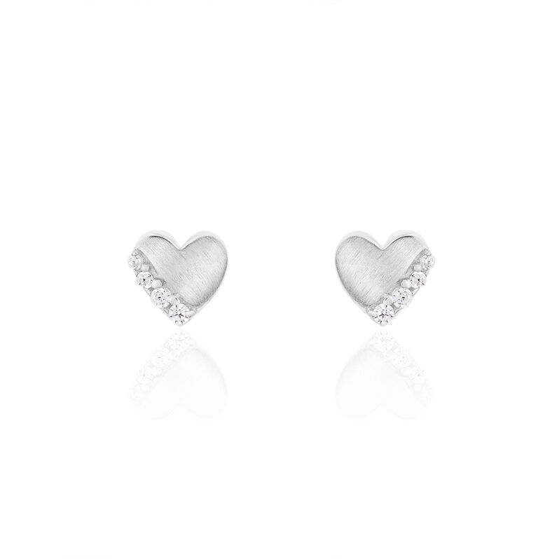 Kinder Ohrstecker Silber 925 Zirkonia Herz - Ohrstecker Kinder | OROVIVO