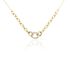 PANY Damen Collier Gold Bicolor Gelb/Silber 375 (9 Karat) Diamant Weiß 0,02 ct Oval